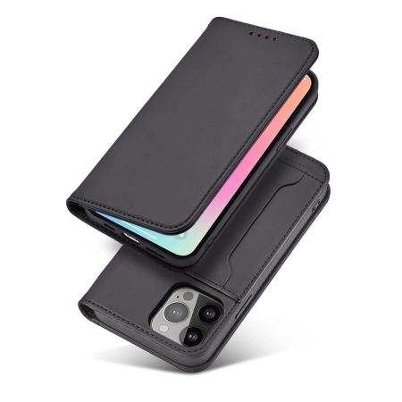 HURTEL ETUI MAGNET CARD CASE DO IPHONE 13 POKROWIEC NA KARTY Z PODSTAWKĄ