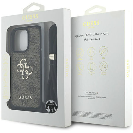 GUESS ETUI CASE DO IPHONE 16 PRO MAX POKROWIEC 4G BIG LOGO KROSSBODY