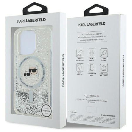 KARL LAGERFELD ETUI HARDCASE DO IPHONE 16 PRO 6.3 DO MAGSAFE LIQUID GLITTER