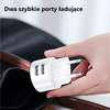USAMS ŁADOWARKA 2xUSB 2,1A DO TELEFONÓW SZYBKA ŁADOWARKA Z DODATKOWYM USB-C