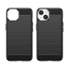 HURTEL CARBON CASE ELASTYCZNY POKROWIEC DO IPHONE 14 PLUS ŻELOWY NA TYŁ