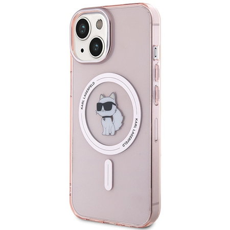 KARL LAGERFELD KLHMP15SHFCCNOP ETUI HARDCASE DO IPHONE 15 14 13 DO MAGSAFE