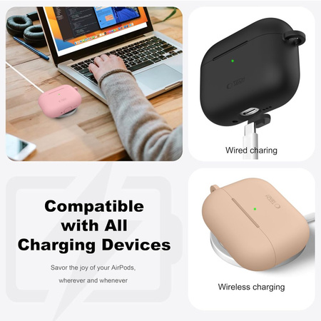 TECH-PROTECT SILICONE HOOK APPLE AIRPODS PRO 3 CRAYON GREY