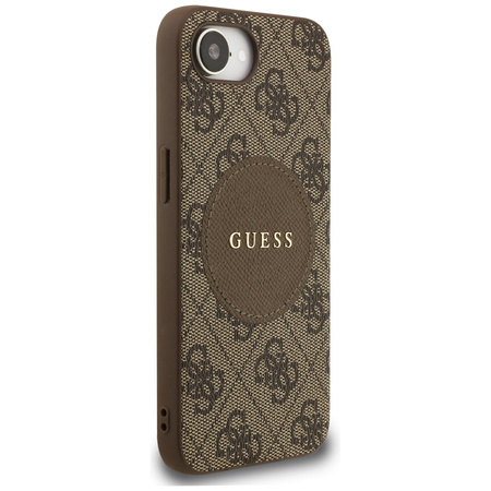 GUESS ETUI POKROWIEC TPU DO IPHONE 16E DO MAGSAFE 4G CIRCLE CLASSIC LOGO