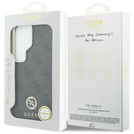 Etui Guess 4G Rhinestone Round Logo      MagSafe do Samsung Galaxy S26 Ultra czarny