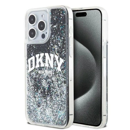 DKNY POKROWIEC HARDCASE LIQUID GLITTER DO IPHONE 15 PRO MAX 6.7 Z LOGO