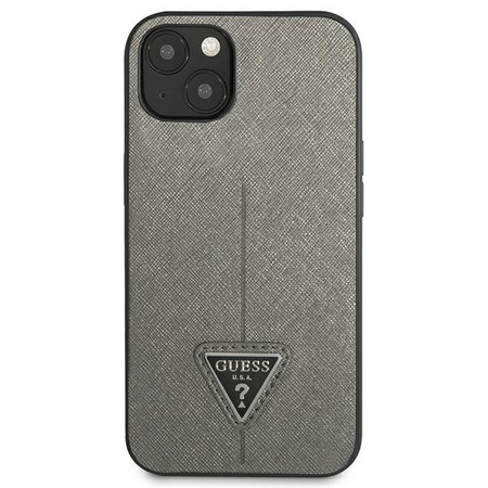 Guess GUHCP14MPSATLG iPhone 14 Plus 6,7" srebrny/silver hardcase SaffianoTriangle Logo