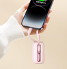 Joyroom powerbank 10000mAh Colorful Series 22.5W z 2 wbudowanymi kablami USB C i Lightning różowy (JR-L012)