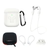 HURTEL ZESTAW ETUI DO AIRPODS 2 1 PASEK NA SZYJĘ ZACZEP NA UCHO KARABIŃCZYK