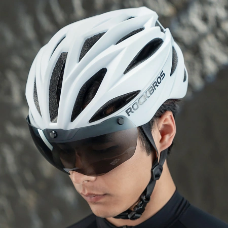 ROCKBROS KASK ROWEROWY Z SZYBKĄ OKULARY ODPINANE Z OCHRONĄ UV UNISEX