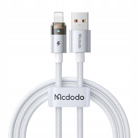 MCDODO KABEL USB SZYBKIE ŁADOWANIE DO IPHONE LIGHTNING PD 36W 1M LED BIAŁY