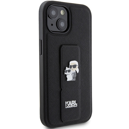 KARL LAGERFELD ETUI DO IPHONE 15 6,1 GRIPSTAND SAFFIANO KARL&CHOUPETTE PINS