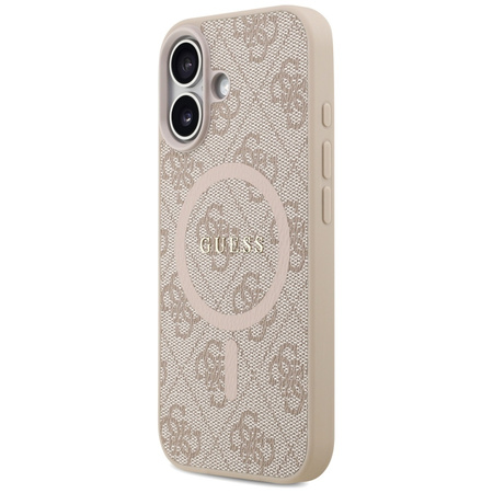 Etui Guess 4G Ring Classic Logo MagSafe do iPhone 17 różowy