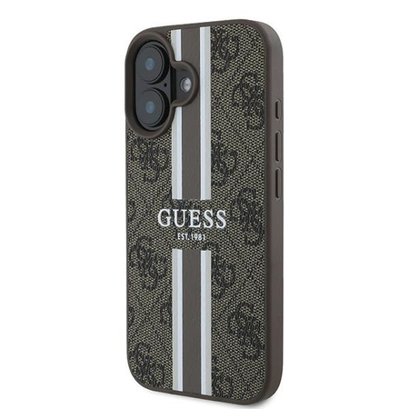 GUESS POKROWIEC HARDCASE DO IPHONE 16 PLUS 6.7 DO MAGSAFE STRIPES PRINTED