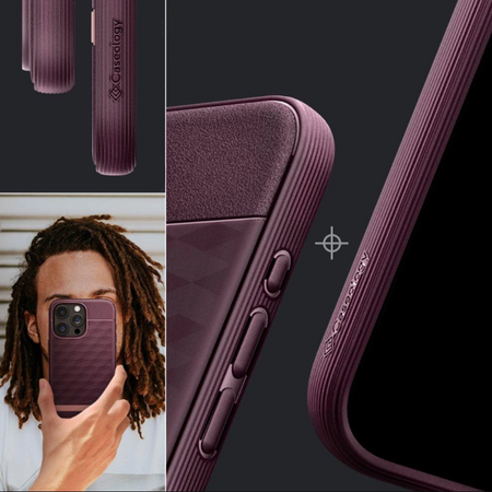 Etui Caseology Parallax Mag z MagSafe na iPhone 15 Pro - burgundowe