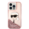 Karl Lagerfeld KLHCP14LLNKHCP iPhone 14 Pro 6,1" różowy/pink hardcase Glitter Karl Head