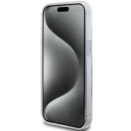 Etui Karl Lagerfeld Ring Stand Choupette Head MagSafe do iPhone 15 - białe