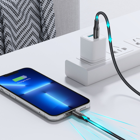 Joyroom kabel do szybkiego ładowania / transmisji danych USB Typ C - Lightning PD 20W 2m czarny (S-2024N1-PD)