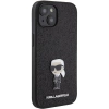 Etui Karl Lagerfeld Fixed Glitter Ikonik Logo Metal Pin do iPhone 15 - czarne