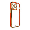 Fashion Case etui do iPhone 13 żelowy pokrowiec ze złotą ramką czerwony