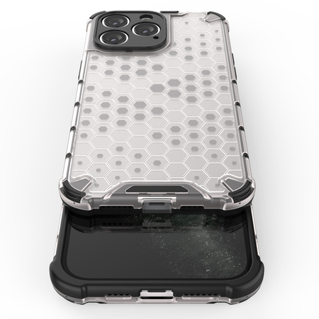 Honeycomb etui iPhone 14 Pro pancerny hybrydowy pokrowiec niebieskie
