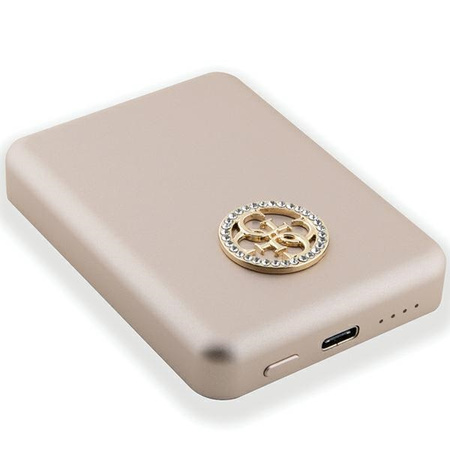 GUESS POWERBANK INDUKCYJNY DO MAGSAFE APPLE 12 13 14 15 IPHONE ZŁOTY DESIGN