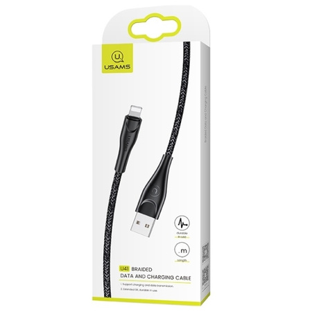 USAMS KABEL PLECIONY 3M DO DO LIGHTNING IPHONE 2A APPLE IPAD SZYBKIE