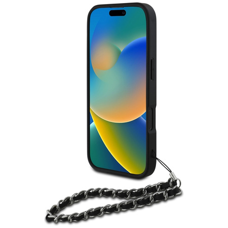 KARL LAGERFELD ETUI SAFFIANO CRYSTALS DO IPHONE 16 PRO Z CHAIN OCHRONA STYL