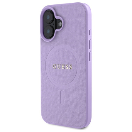 GUESS ETUI HARD CASE DO IPHONE 16 6.1 SAFFIANO Z TECHNOLOGIĄ DO MAGSAFE