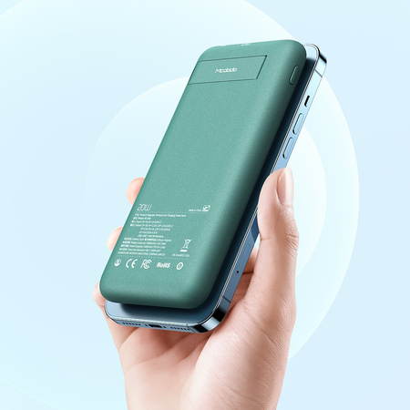 Powerbank Mcdodo, 20000mAh, PD 3.0, do IPhone, Magnetyczne ³adowanie, Zielony