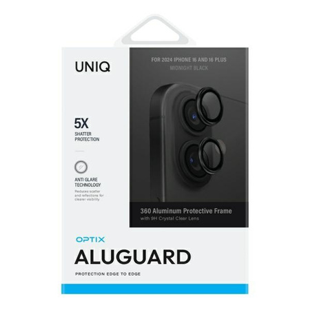 UNIQ OPTIX LENS PROTECTOR DO IPHONE 16 6.1 16 PLUS 6.7 SZKŁO Z APLIKATOREM
