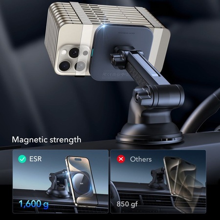 ESR HALOLOCK MAGNETYCZNY UCHWYT DO MAGSAFE Z ŁADOWARKĄ BEZPRZEWODOWĄ QI 15W