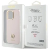 Etui Guess Silicone Logo Strass 4G do iPhone 15 Pro Max - różowe