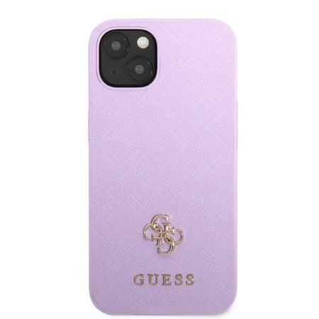 Etui Guess GUHCP13MPS4MU na iPhone 13 purpurowy/purple hardcase Saffiano 4G Small Metal Logo