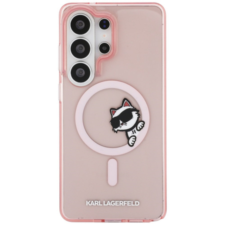Etui Karl Lagerfeld IML Peekaboo         Choupette MagSafe do Samsung Galaxy S26 Ultra różowy