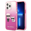 Karl Lagerfeld KLHCP13LTGKCP iPhone 13 Pro / 13 6,1" hardcase różowy/pink Gradient Ikonik Karl & Choupette