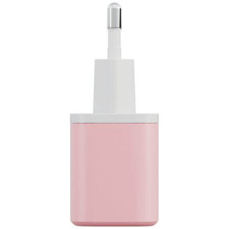 Ładowarka sieciowa Bazic GoPort Velox    Kit USB-C/USB-A GaN 35W z kablem różowy