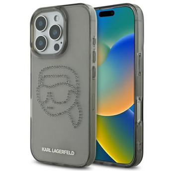 KARL LAGERFELD ETUI HARDCASE DO IPHONE 16 PRO MAX 6.9 KARL HEAD RHINESTONES
