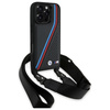 BMW BMHCP16L23PSVTK iPhone 16 Pro 6.3   czarny/black hardcase M Edition Carbon Tricolor Lines & Strap