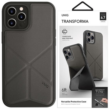 UNIQ etui Transforma iPhone 12 Pro Max 6,5" szary/charcoal grey