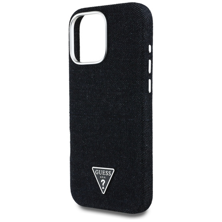 GUESS ETUI DENIM TRIANGLE LOGO DO IPHONE 16 PRO MAX DO MAGSAFE STYLOWA