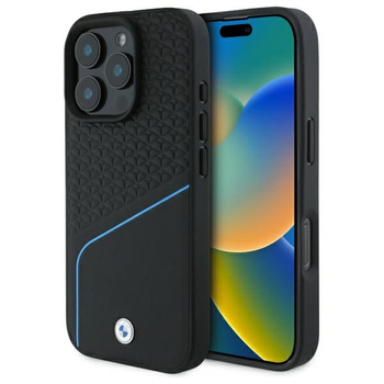 BMW BMHMP16X23RDCLK iPhone 16 Pro Max     6.9 czarny/black hardcase Sign Leather Textured And Line MagSafe