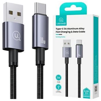 USAMS KABEL USB NA USB-C 3A DO TELEFONÓW I LAPTOPÓW 1,2M PD FAST CHARGING