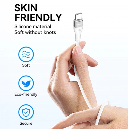 WOZINSKY KABEL USB-C USB-C PD 65W DO LAPTOP TELEFON 1M SZYBKIE ŁADOWANIE