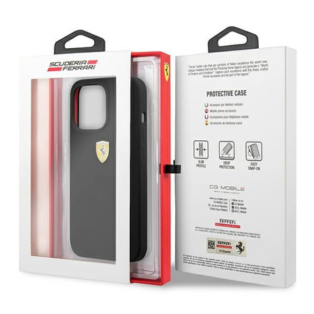 Ferrari FESSIHCP13XBK iPhone 13 Pro Max 6,7" czarny/black hardcase Silicone