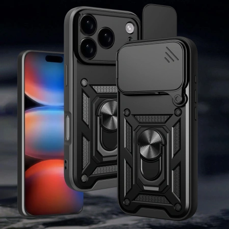 HURTEL ETUI HYBRID ARMOR CAMSHIELD DO IPHONE 17 PRO MAX PANCERNE Z OSŁONĄ