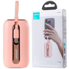 Joyroom powerbank 10000mAh Colorful Series 22.5W z 2 wbudowanymi kablami USB C i Lightning różowy (JR-L012)