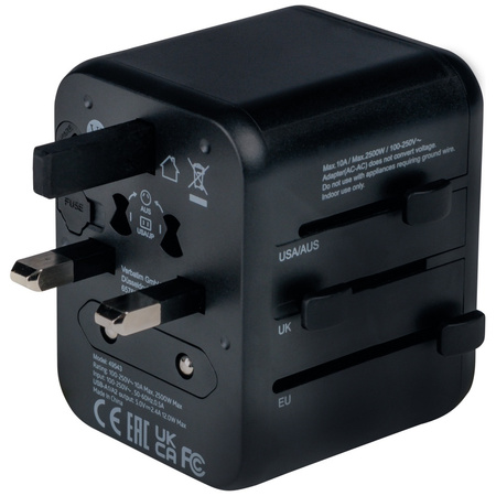 VERBATIM ADAPTER PODRÓŻNY EU UK US 2XUSB-A DO ŁADOWANIA TELEFONÓW SAMSUNG