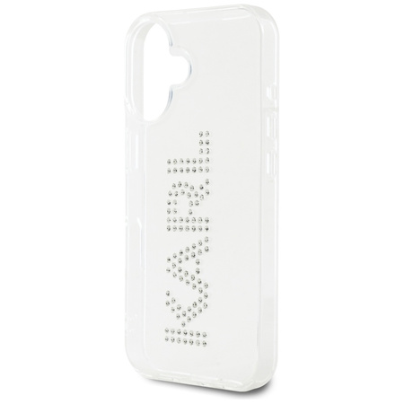 KARL LAGERFELD ETUI IML RHINESTONES LOGO DO IPHONE 16 PRZEZROCZYSTE DESIGN