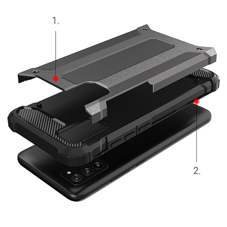 Hybrid Armor pancerne hybrydowe etui pokrowiec Huawei Y5 2019 / Honor 8S złoty